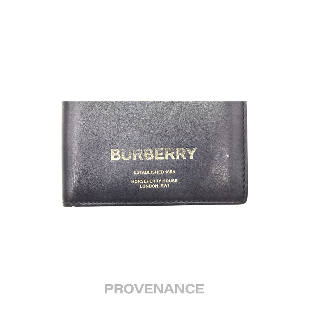 🔴 Burberry Address Logo Bifold Wallet - Black Leather - Picture 6 of 10